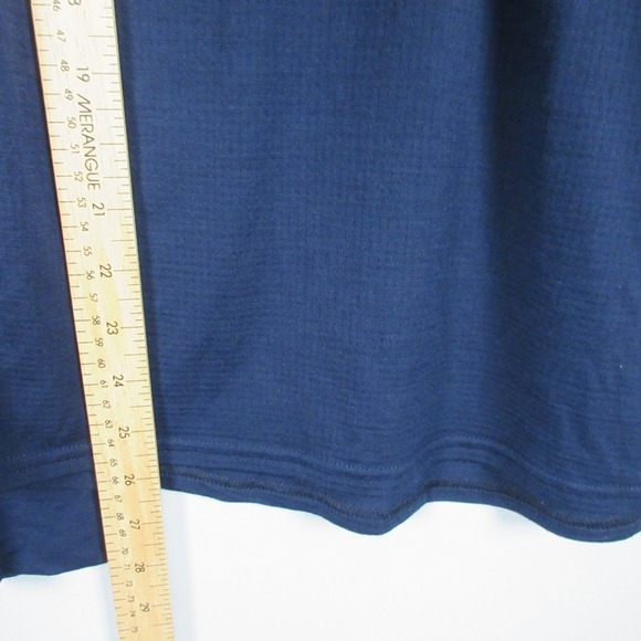 Icebreaker Terra Long Sleeve Half Zip Hood Women L Blue Wool Activewear 310 - Picture 11 of 15